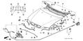 Honda New 1995-1998 Fits Honda Odyssey Hood Seal Rubber, Part # 74142-SX0-000