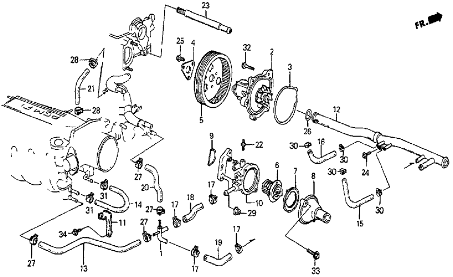 Honda New 1985-1989 Fits Honda Accord Hose A, Bypass, Part # 19513-PJ0-660