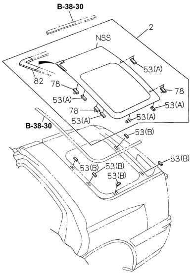 Honda New 1994 Fits Honda Passport Glass, L. RR. Quarter Privacy, Part # 89709-67451