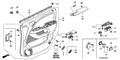 New 2008-2010 Fits Honda Odyssey Armrest Assembly, Right Front Door (Atlas Gray), Part # 83502-SHJ-A41ZE