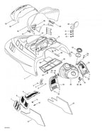 Fits 1999-2005 Ski-Doo Formula Deluxe 500/600/700 / Formula Deluxe 600/700 Models RH Air Intake Grill, OEM Part # 517302024