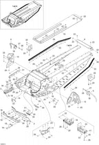 Fits 2006 Ski-Doo Freestyle 300F RH Footrest Reinforcement, Black, OEM Part # 518324615