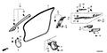 Honda New 2012 Fits Honda Civic Garnish, L. FR. Pillar *NH220L* (CLEAR GRAY), Part # 84155-TS8-A01ZA