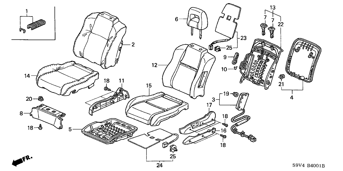 Honda New 2005 Fits Honda Pilot Left Front Seat-Back Heater, Part # 81524-S9V-L61