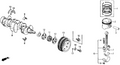 Honda New 1988-1991 Fits Honda Civic Piston (Over Size), Part # 13103-PM3-020