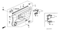 Honda New 2006-2007 Fits Honda Accord Lining Assy., R. FR. Door *NH167L* (LEA) (GRAPHITE BLACK), Part # 83500-SDP-A05ZE