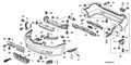Honda New 2006-2007 Fits Honda Accord Finisher, RR. Bumper Cover *YR562P* (CARBON BRONZE PEARL), Part # 71504-SDC-A00ZG