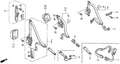 Honda New 1994-1998 Fits Honda Accord Adjuster, Shoulder Slide *NH220L* (CLEAR GRAY), Part # 81460-SP0-A02ZE