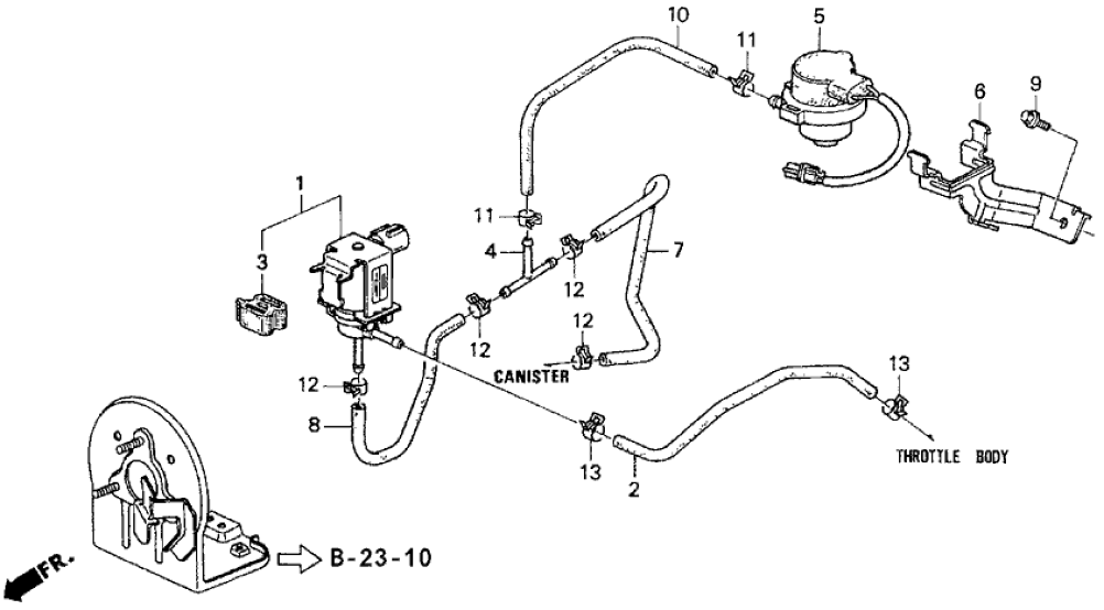 Honda New 1996-1997 Fits Honda Odyssey Hose A, Purge, Part # 36385-P1E-A00