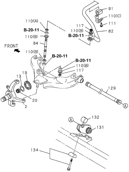 Honda New 1995-1997 Fits Honda Passport Arm, Passenger Side Height Control, Part # 89711-61440
