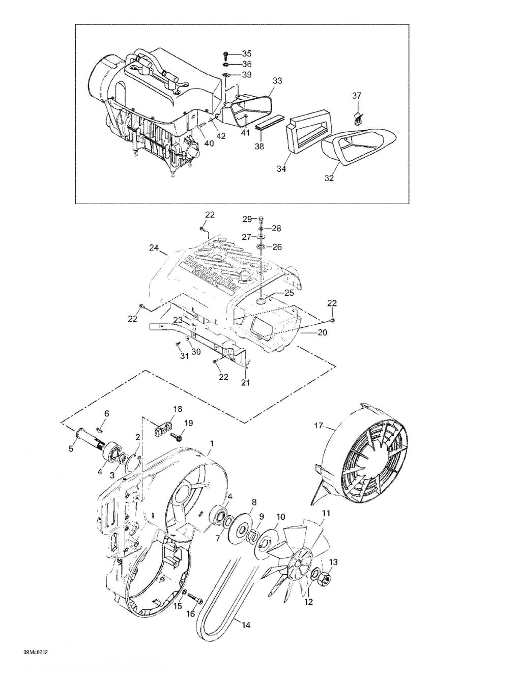 Fits 1997-2007 Ski-Doo MX Z 440 / MX Z 440 F Models Outlet Duct, OEM Part # 572083700