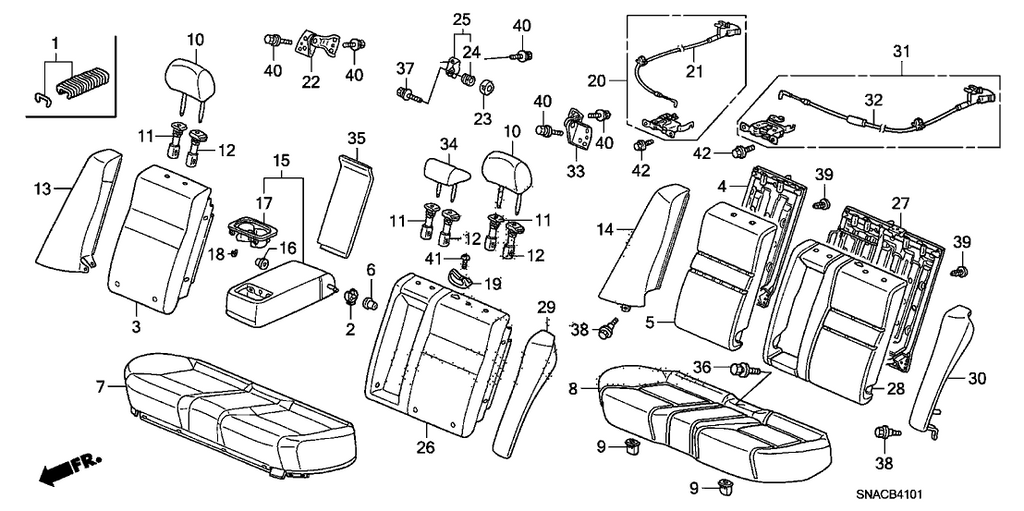 New 2009-2011 Fits Honda Civic Headrest *YR400L*, Part # 82940-SNE-A33ZC