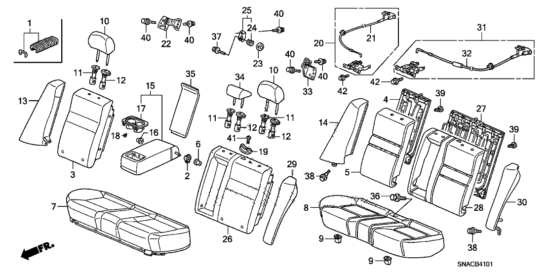 Honda New 2009-2011 Fits Honda Civic Cover, Left Rear Seat-Back Side Trim (Sienna Beige), Part # 82551-SNE-A12ZC