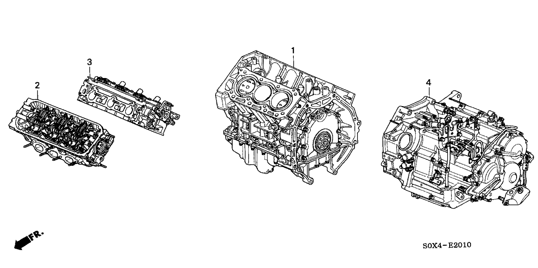 Honda New 2004 Fits Honda Odyssey Rear Cylinder Head General Assembly, Part # 10005-PYL-A00
