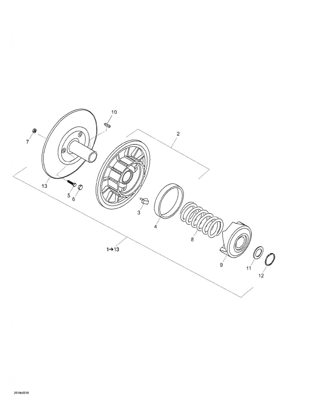 Fits 1996-2007 Ski-Doo Expedition 4-TEC / Skandic 500/600 Models Nut Suv 550, OEM Part # 417119000