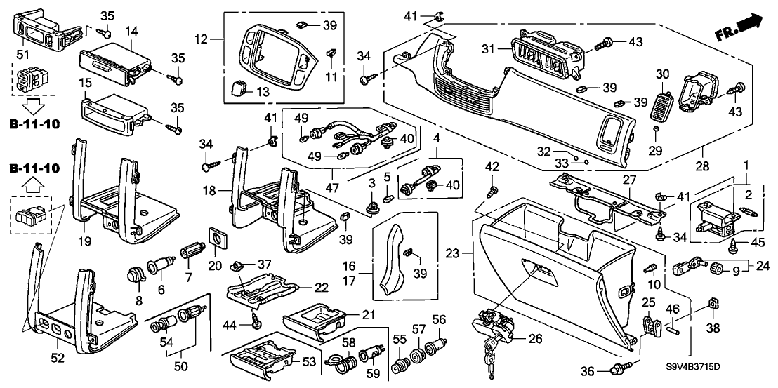 New 2003-2005 Fits Honda Pilot Outlet *G59L* (MEDIUM FERN), Part # 77623-S9V-A02ZA