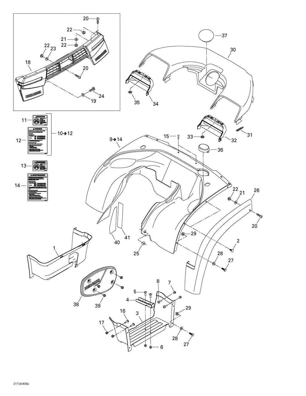 Fits 1999-2005 Can-Am Quest / Quest 500 Models Push Nut, OEM Part # 250100000