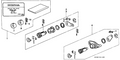 Honda New 1996-2001 Fits Honda Civic Cylinder Kit, R. Door, Part # 06721-S04-003