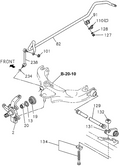 Honda New 1996-2002 Fits Honda Passport Rod Link Assembly Stbiliz, Part # 89728-98200