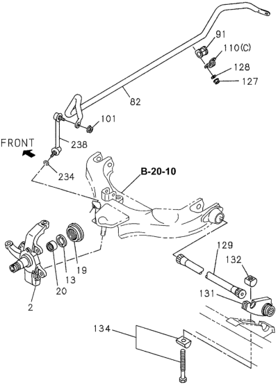 Honda New 1996-2002 Fits Honda Passport Rod Link Assembly Stbiliz, Part # 89728-98200