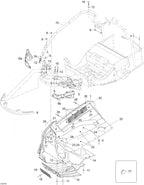 Fits 2005-2007 Ski-Doo Expedition 600 H.O. SDI / Expedition TUV 600 H.O. SDI LH Bottom Pan, OEM Part # 605152578