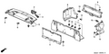 Honda New 2002-2005 Fits Honda Civic Lining Assy., L. Trunk Side *NH167L* (GRAPHITE BLACK), Part # 84651-S5W-A01ZB