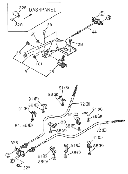 Honda New 1996 Fits Honda Passport Cable, Parking Brake, Part # 89710-15233