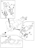 Honda New 2001-2002 Fits Honda Passport Rubber, L. FR. Engine Foot, Part # 89723-25180