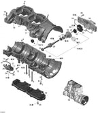 Fits 2005-2007 Ski-Doo Mach Z 1000 SDI / Mach Z 1000 SDI Adrenaline & X Models Water Pump Housing, OEM Part # 420922920