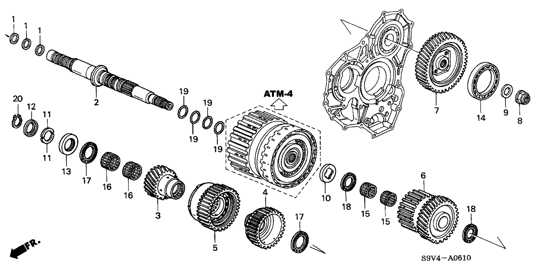 Honda New 2004 Fits Honda Accord Gear, Secondary Shaft Low, Part # 23411-RDG-000