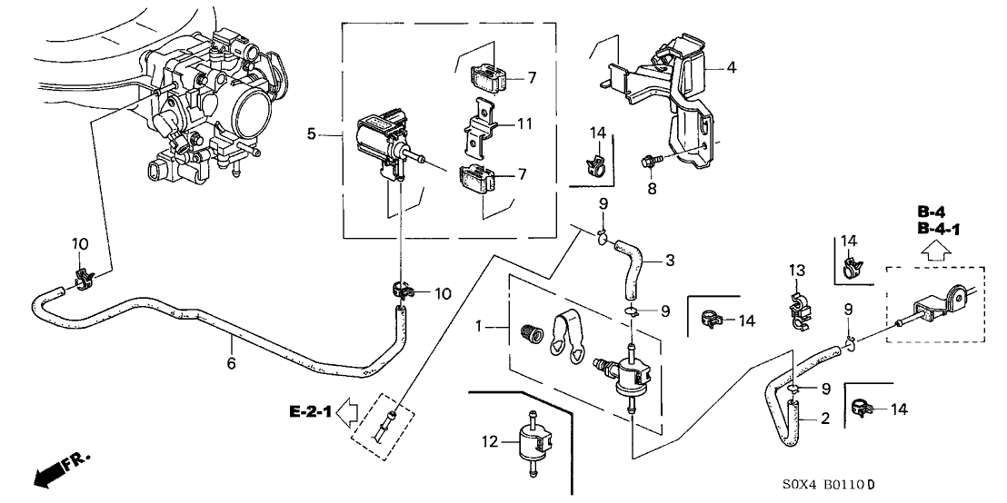 Honda New 1999-2001 Fits Honda Odyssey Stay, Purge Control Solenoid, Part # 36163-P8F-A01