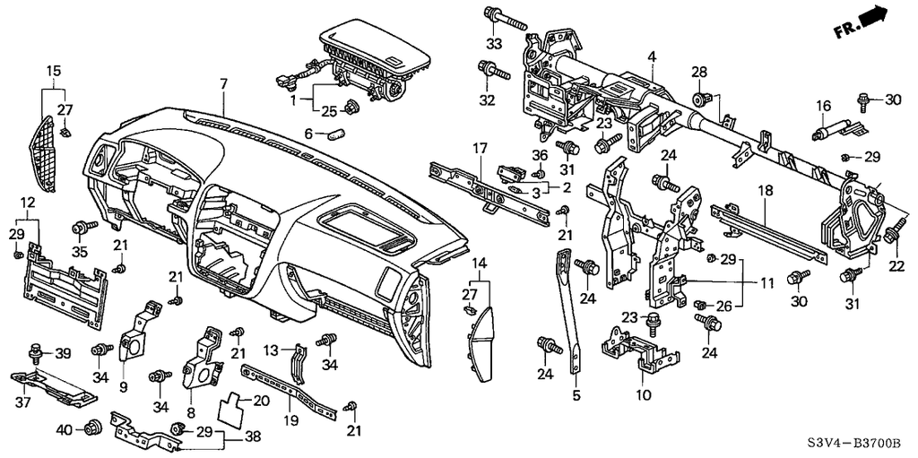 New 2003-2006 Fits Acura MDX Stay Assembly, Dvd Upper, Part # 77119-S3V-A00ZZ