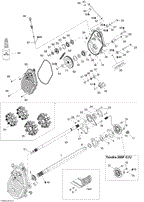 Ski-Doo - OEM schematic diagram - Part # 2572-504152471 - 05- Drive System | 05- Drive System LTD | 05- Drive System SPORT | 05- Drive System X - Ref # 63, 66