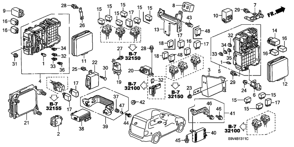 New 2005 Fits Honda Pilot System Unit, Multiplex Control(Driver Side), Part # 38800-S9V-A02
