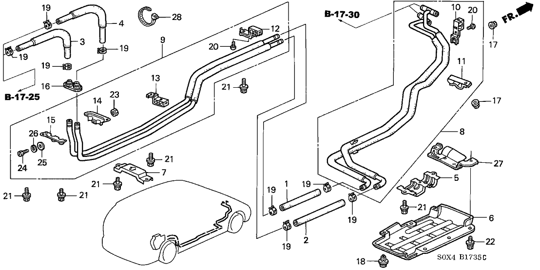 New 2000-2004 Fits Honda Odyssey Protector D, Pipe, Part # 79318-S0X-A00