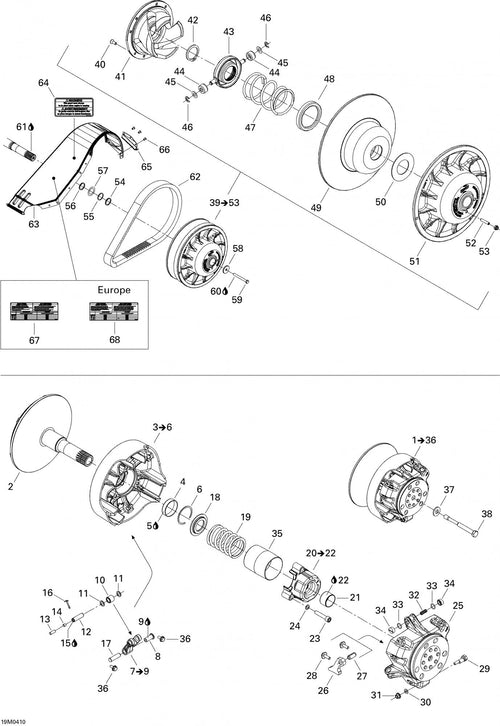Fits 2004 Ski-Doo MX Z X 440 Racing Compression Spring, OEM Part # 415129020
