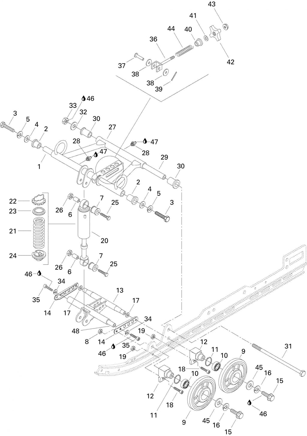 Fits 1996-2005 Ski-Doo Formula III / Formula III LT Models Cushion, OEM Part # 414530000
