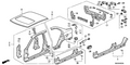 Honda New 1996-2000 Fits Honda Civic Right Front Panel Set (Outer), Part # 04635-S01-A10ZZ