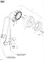 Fits 2003-2007 Ski-Doo Skandic 600 / Skandic Super Wide Track 500 F Models Flywheel, OEM Part # 410922950