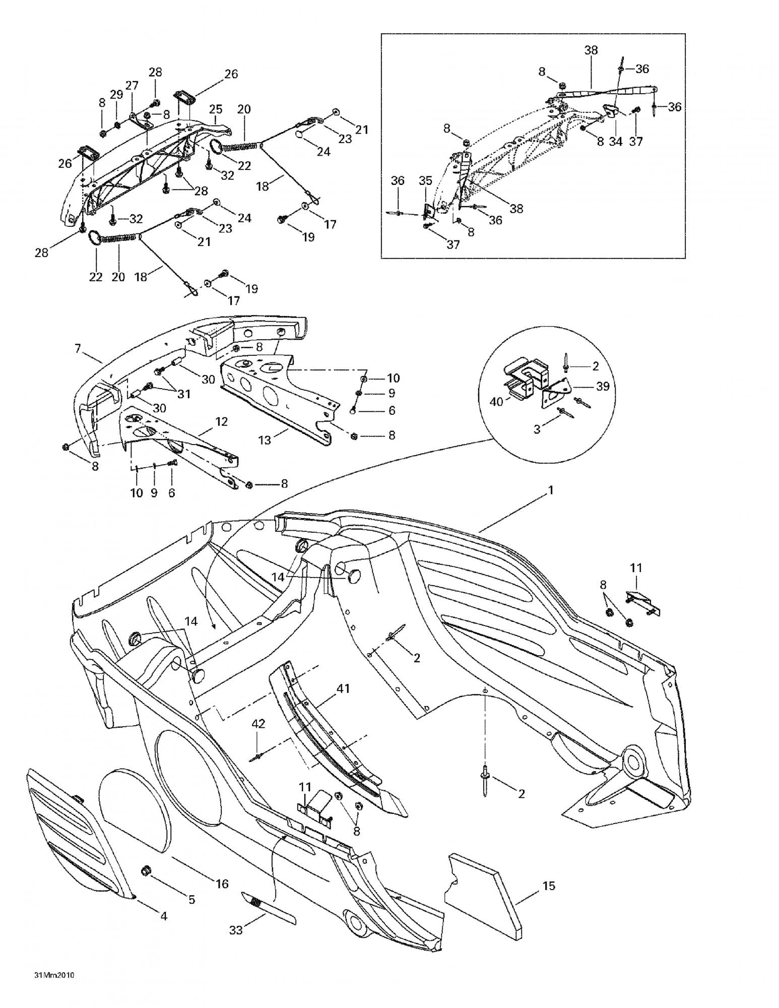 Fits 1998-2005 Ski-Doo Formula Deluxe 500/600/700 / Formula Deluxe 600/700 Models Decal - RH Reflector, OEM Part # 415064400