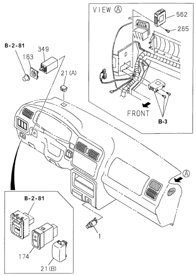Honda New 1998-2002 Fits Honda Passport Indicator, Anti-Theft, Part # 89713-97422