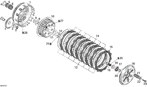 Can-Am - OEM schematic diagram - Part # 2572-420239162 - 05- Clutch - Ref # 21
