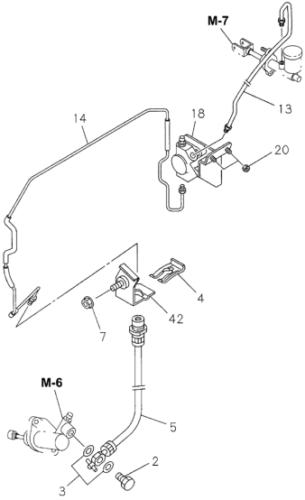 Honda New 1994-1996 Fits Honda Passport Pipe Assembly, Oil Damper To Slave Cylinder, Part # 89712-31881