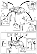 Honda New 1998-2002 Fits Honda Passport Switch Assy., Tailgate Lock, Part # 89714-98540