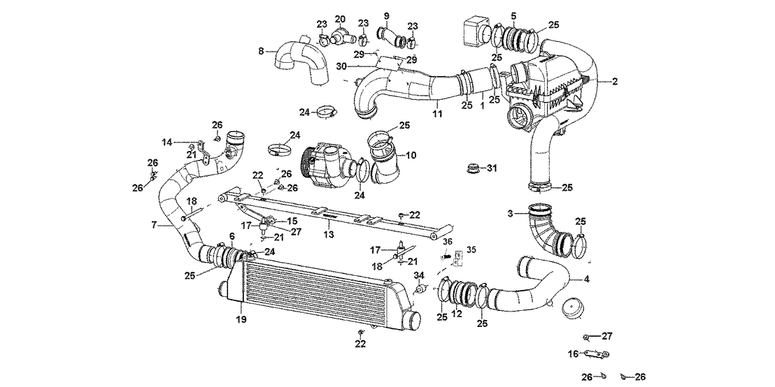 Honda New 2011-2014 Fits Honda CR-Z Assy., Ic Mount Bar, Part # 17262-F27-SA02