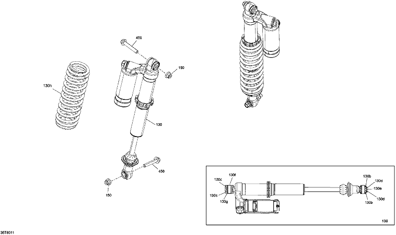 Fits 2013-2018 Can-Am Atvs Spring Compression B-160 Painted, OEM Part # 706002468