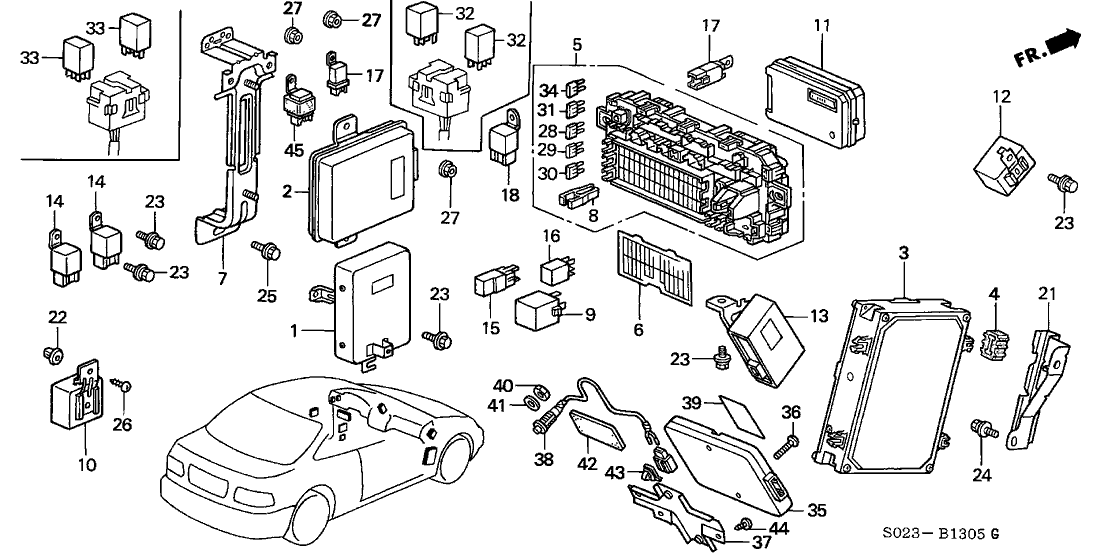 Honda New 1996-1997 Fits Honda Civic Controller, Cruise (Automatic), Part # 36700-S01-A21