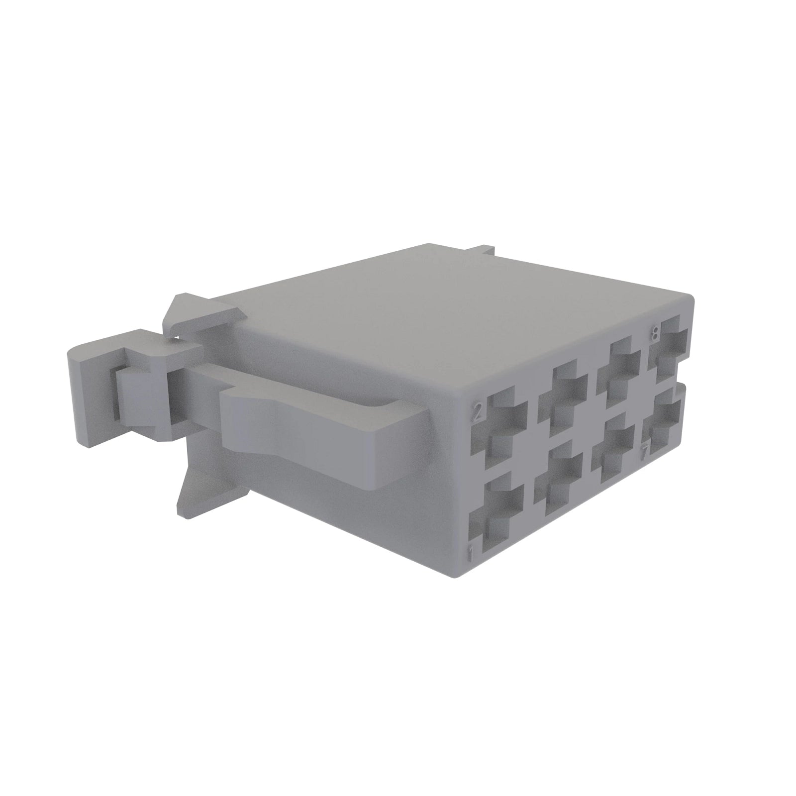 57M10206: Fits John Deere 57M10206 Gray External Electrical Connector Housing, Cavities 8 – Genuine OEM
