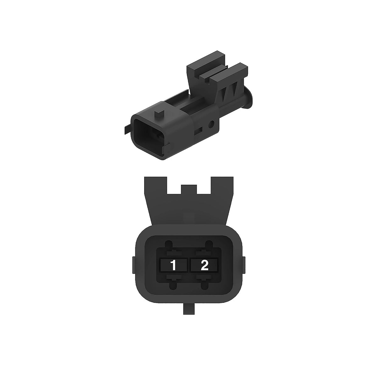 57M11498: Fits John Deere 57M11498 Black External Electrical Connector Housing, Cavities 2 – Genuine OEM