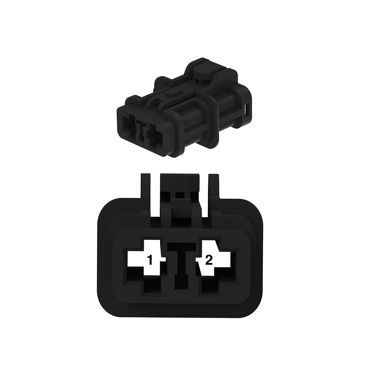 57M11643: Fits John Deere 57M11643 Black External Electrical Connector Housing, Cavities 2 – Genuine OEM